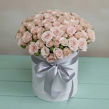 Цветочная композиция из Розы в шляпной коробке в Раздолье