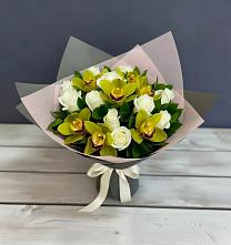 Букет цветов из:  Орхидеи и Розы в Раздолье