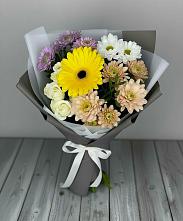 Букет цветов из:  Розы, Герберы и Хризантемы #REPLACE_PRED# Раздолье