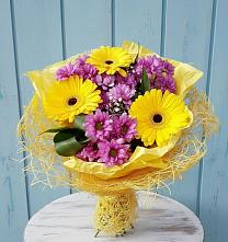 Букет цветов из:  Хризантемы и Герберы в Раздолье