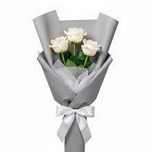 Букет 3 белые розы #REPLACE_PRED# Раздолье