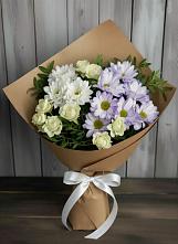 Букет цветов из:  Хризантемы и Розы #REPLACE_PRED# Раздолье