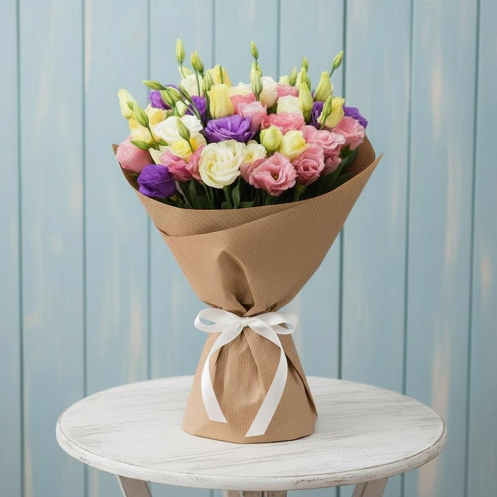 Букет цветов из: Лизиантусы в Раздолье