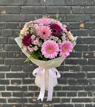 Букет цветов из:  Герберы и Хризантемы в Раздолье
