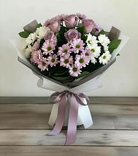 Букет цветов из:  Хризантемы и Розы #REPLACE_PRED# Раздолье