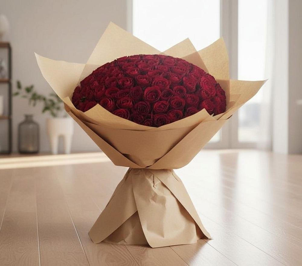 Букет 101 Красная роза в Раздолье