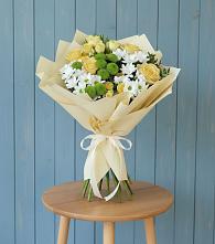 Букет цветов из:  Хризантемы и Розы #REPLACE_PRED# Раздолье