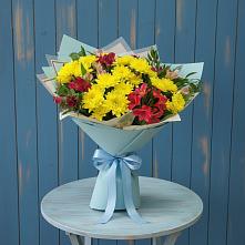 Букет цветов из:  Альстромерии и Хризантемы #REPLACE_PRED# Раздолье