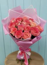 Букет 15 Розовых роз Равель в Раздолье