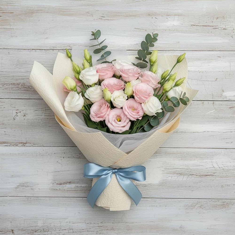 Букет цветов из: Лизиантусы в Раздолье